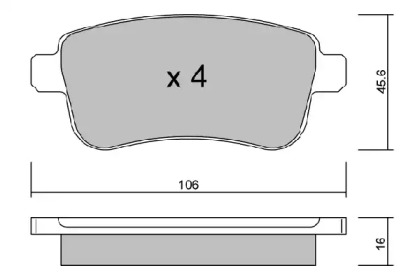 Комплект тормозных колодок AISIN BPRE-2002